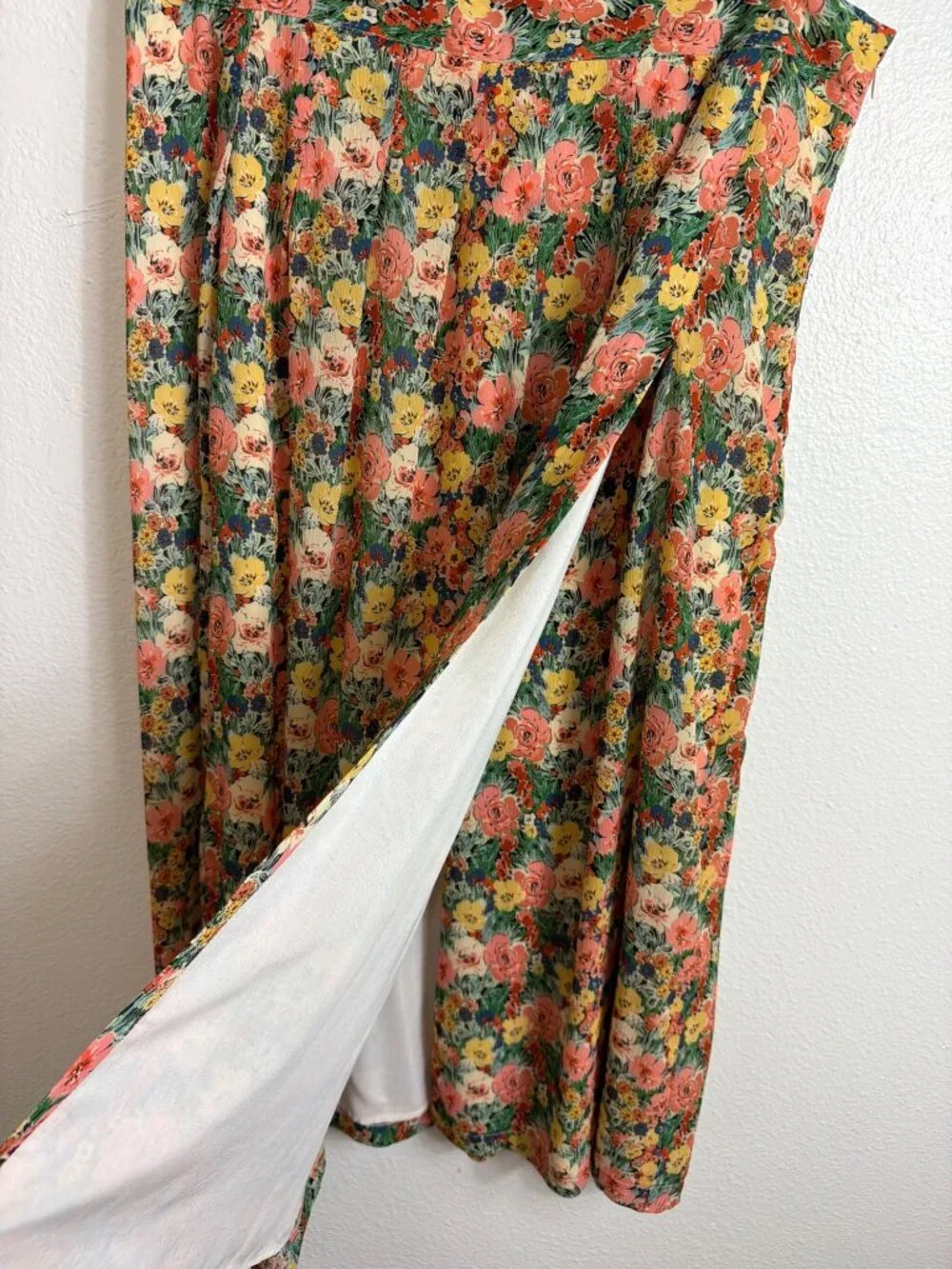 NWT Sézane Alicia Skirt Jardin Pastel Floral Print FR 46 /US 14 High Waist